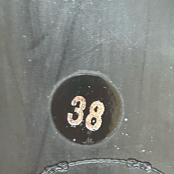 Prada Metalic Green Patent Leather Loafer Kitten Heels - Picture 9 of 9